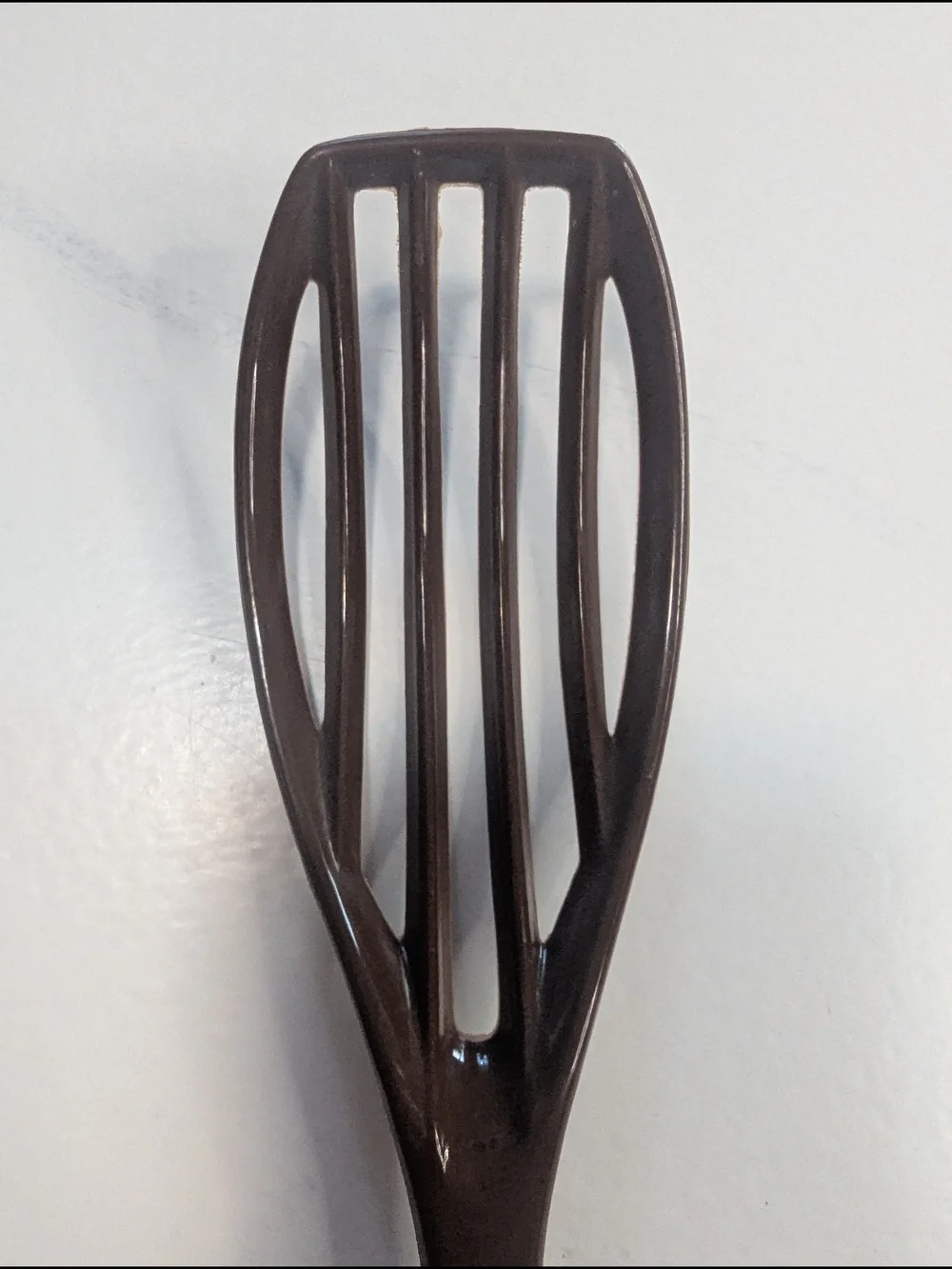 Vintage Foley Brown Nylon Slotted Mixing Spoon Whisk 11